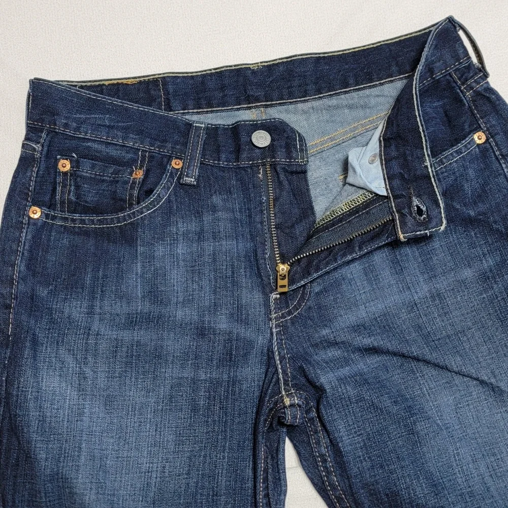 Levi's 514 Straight Fit Blue Jeans Dark Wash Men 29x30 Classic Americana Casual